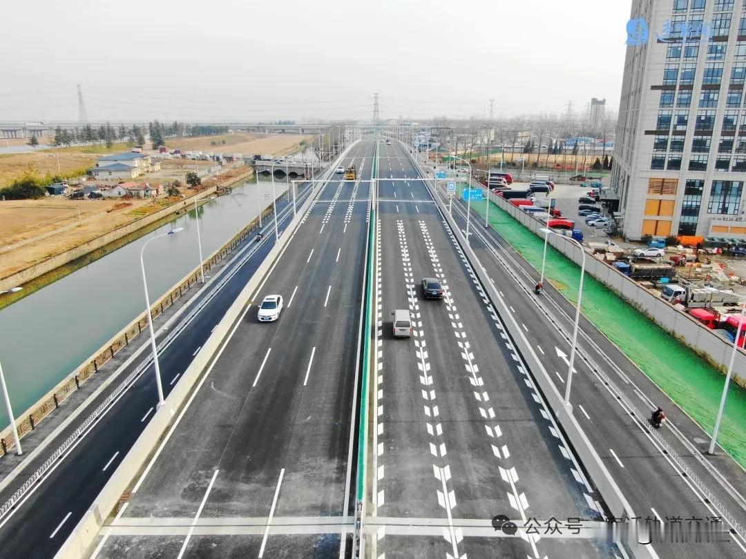宿迁市沭阳县城区重点交通工程——环城快速路北环（威海路段）全线正式通车！