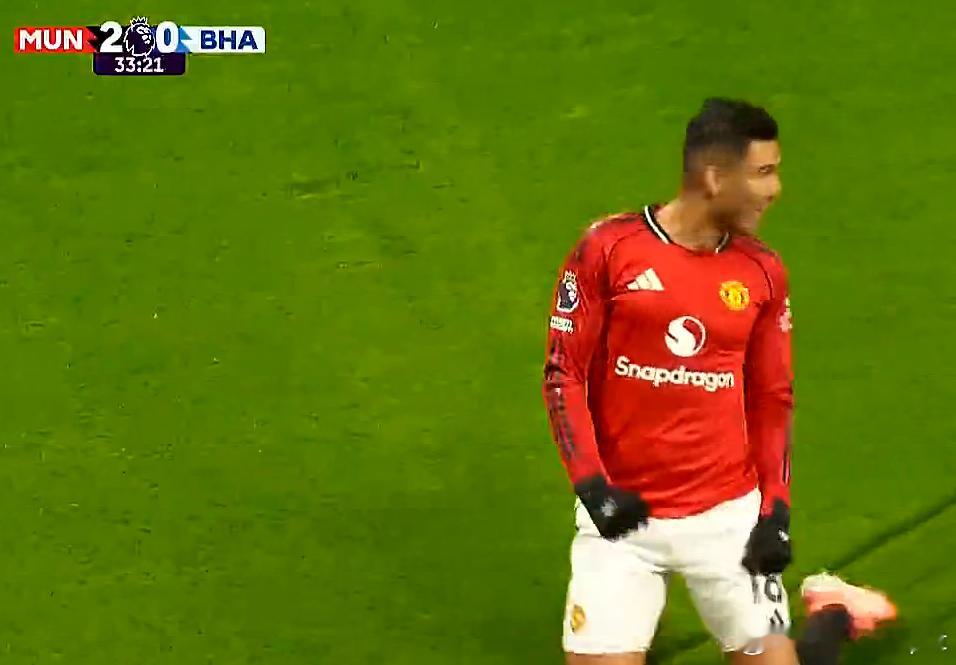 卡塞米罗远射，经过折射入网！曼联2-0布莱顿！ManUtdspot[超话]曼联v
