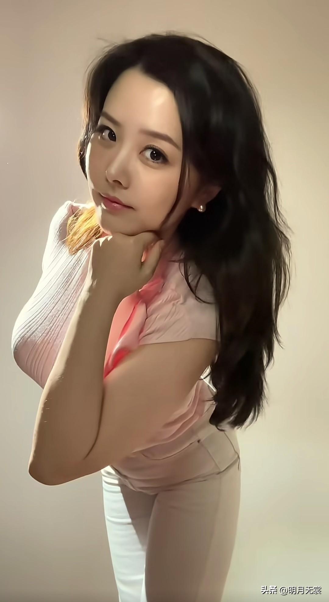 温柔甜美的少妇，粉色上衣与白色裤子完美搭配，轻松自拍展现优雅气质。你心中的美女啥