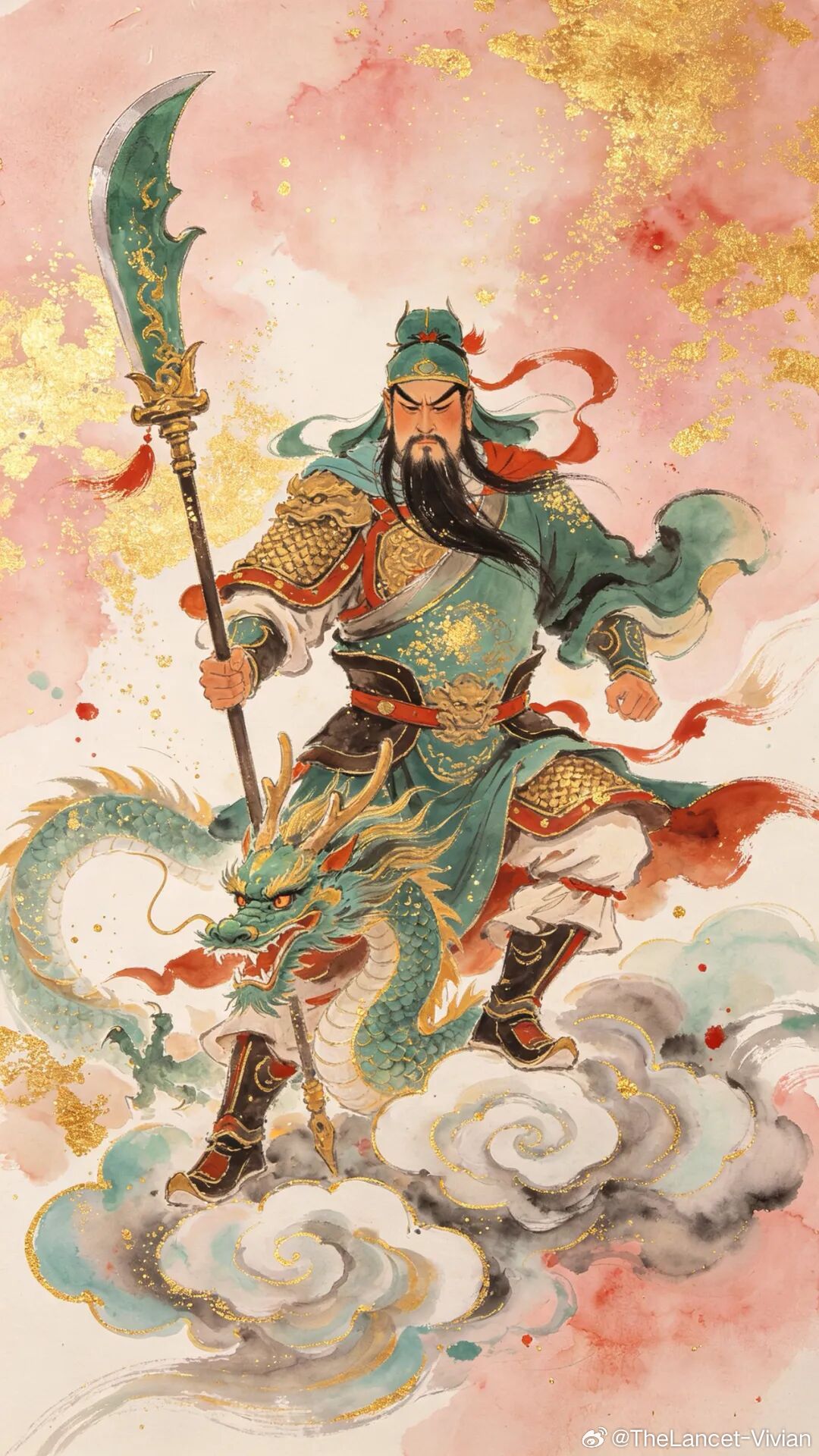 关公财神赐福，正财偏财俱旺，愿你步步高升，日进斗金。