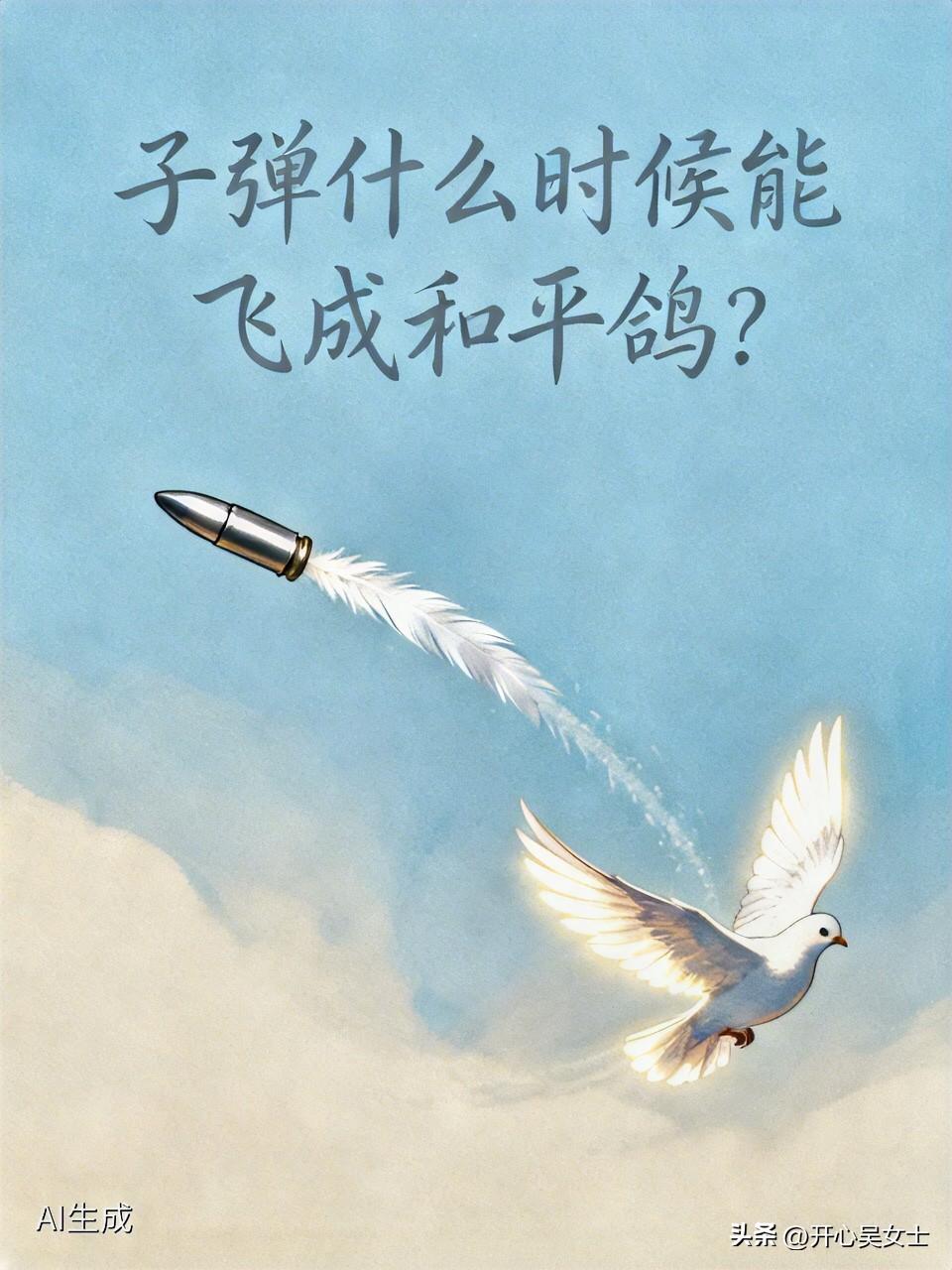 子弹什么时候能飞成和平鸽？
一个连地图都看不好的我，短剧也不刷了，微头条也不写了