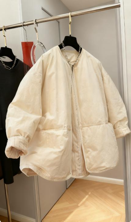 慵懒风日系派克棉服女