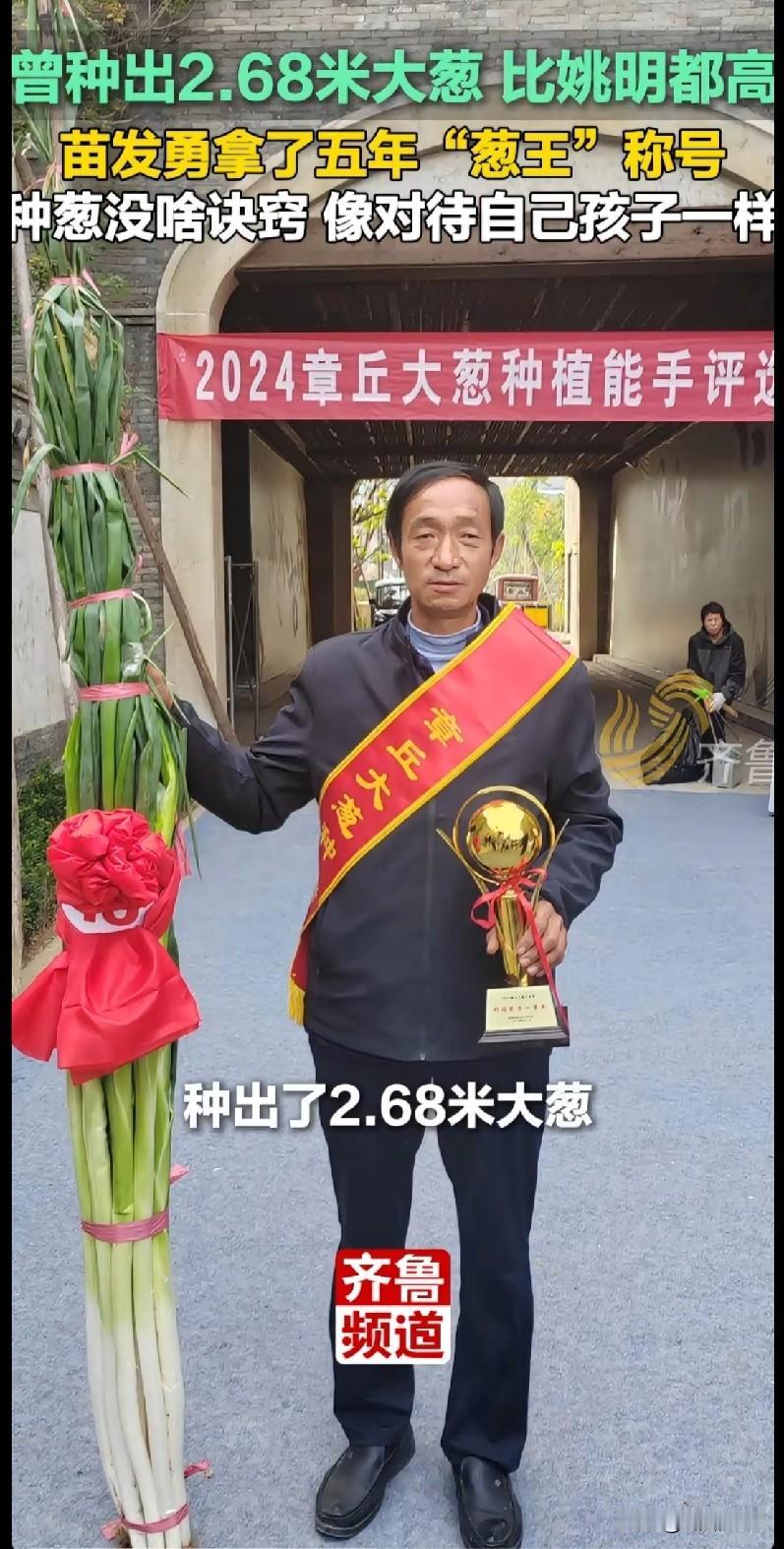 这葱比姚明还高！山东大叔拿了5年“葱王”，秘诀是把葱当孩子养
 
家人们看傻了！