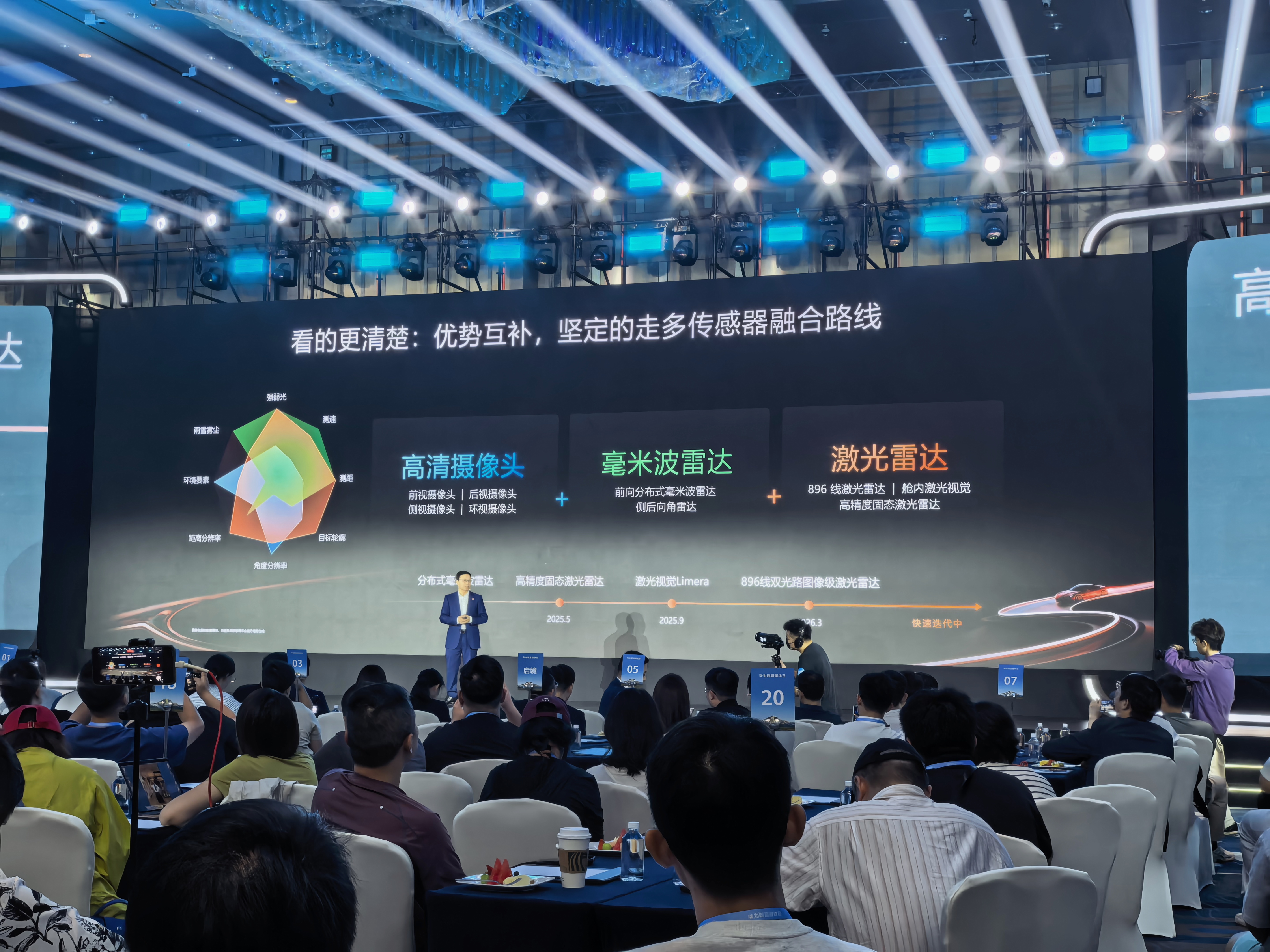 华为乾崑的多传感器融合战略，从视觉到毫米波雷达到激光雷达，这是华为乾崑坚持在走的