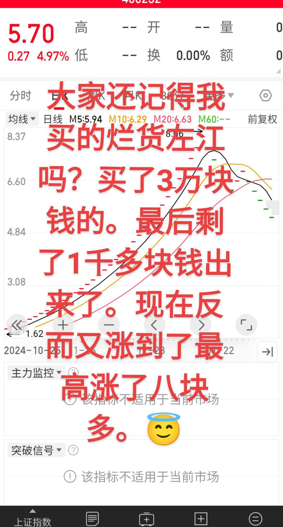 这个烂货左江曾经亏了我2万多。3万块钱，只剩了1千多出了！我永远不会忘...