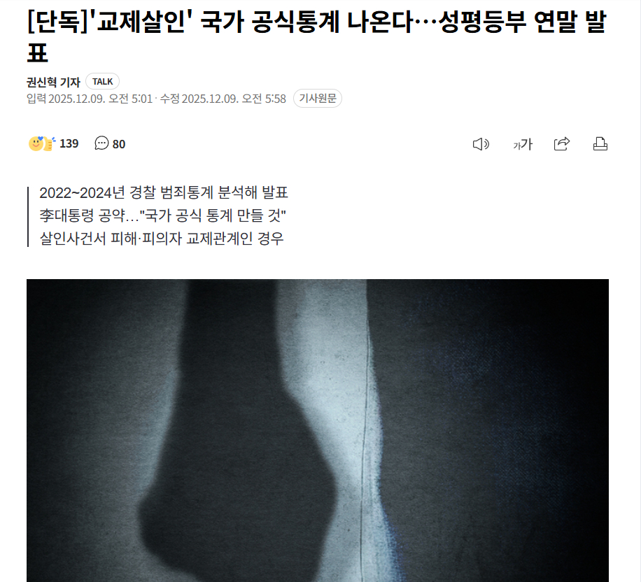 【韩国政府将于年底公布“约会杀人”国家官方统计数据】海外新鲜事 热点现场 韩国即