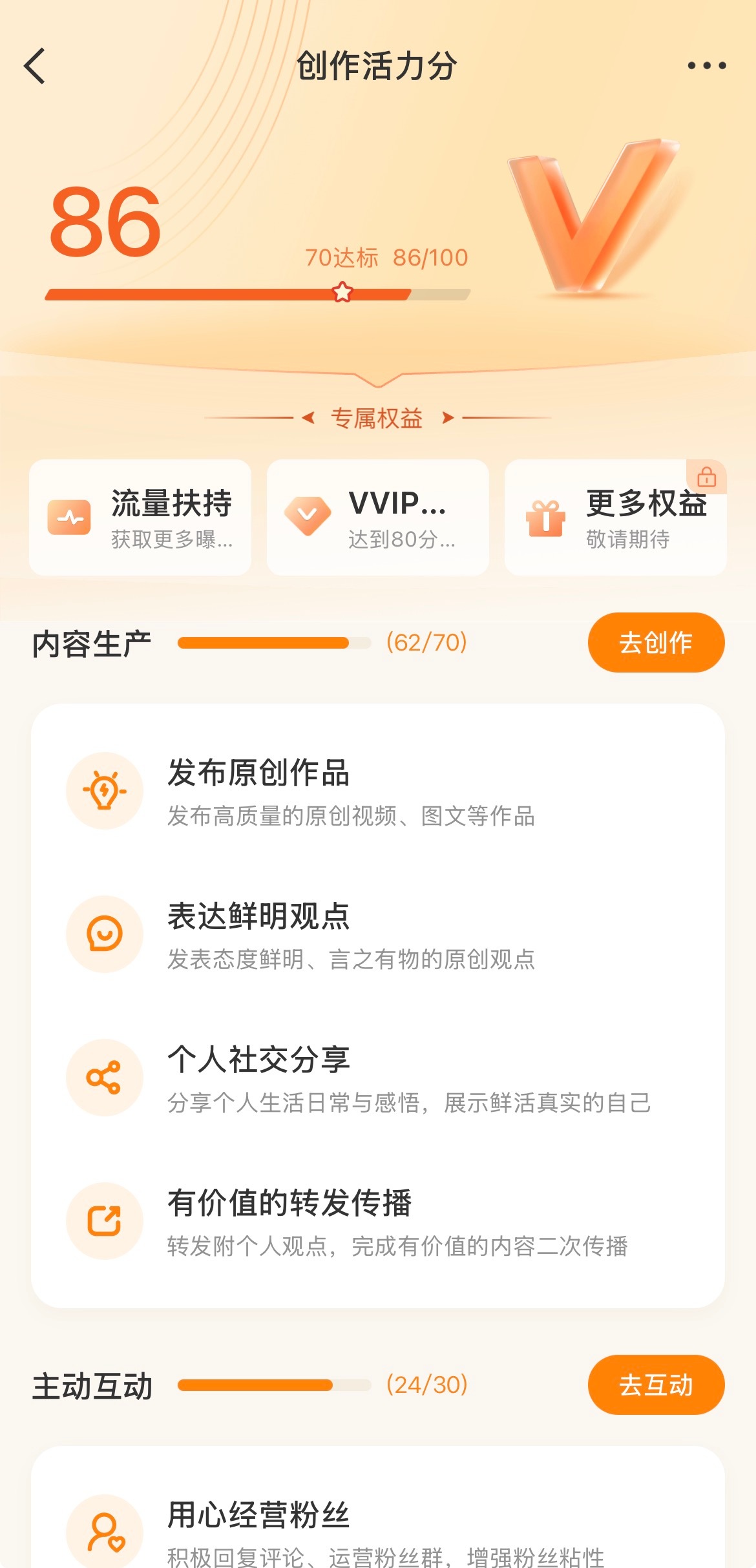 我发现了这个创作分一点点的给我升…上次是80