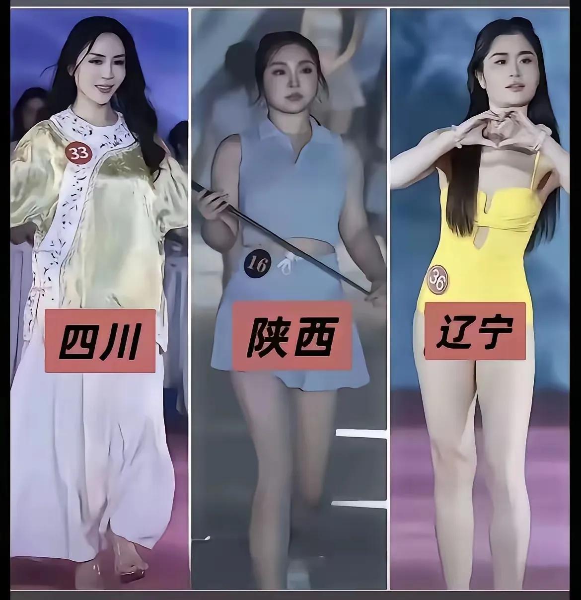 实话实说，还是四川的漂亮有女人味，
陕西的像女版李逵，凶猛壮硕。
辽宁的脸太方正