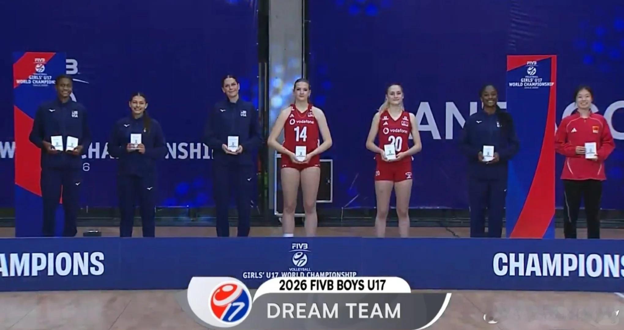 中国U17女排获季军U17女排世锦赛 x 最佳阵容MVP：🇺🇸 卡里·诺茨二