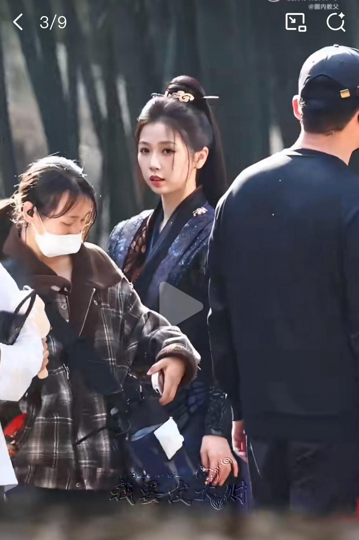 怎么样，侠女造型是不是也很妙虞书欣粉毛cos妆造舞台