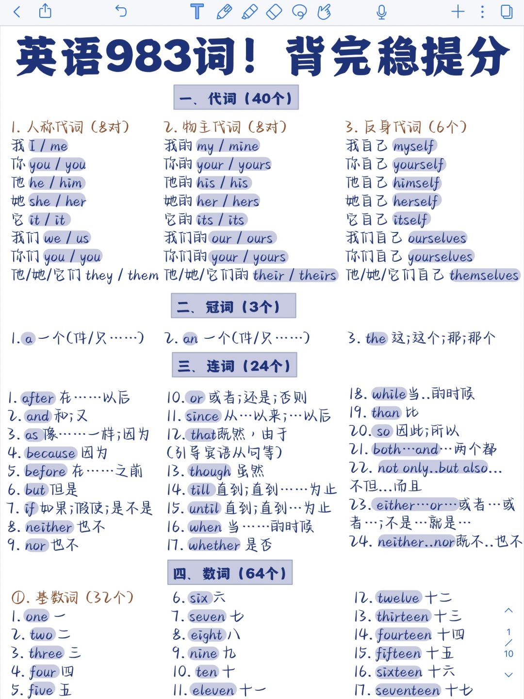 暴涨词汇量‼️背完这983词❗️英语稳了❗️