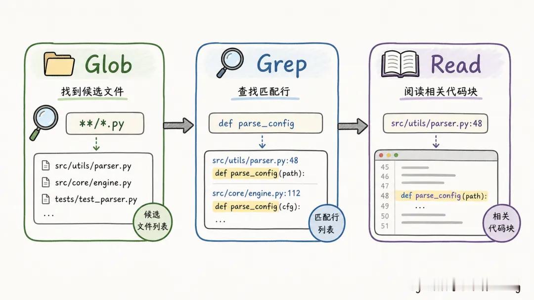 为什么Claude Code不用RAG检索代码，而是用grep？网页链接“今天就