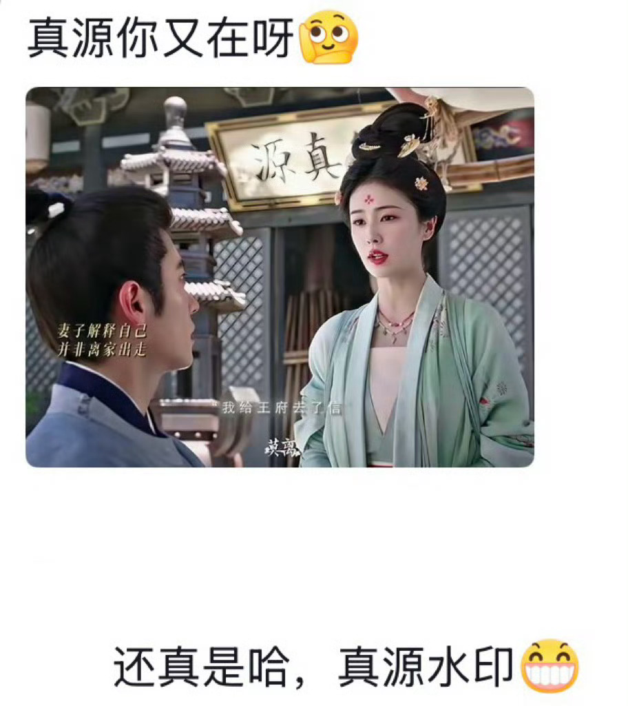 莫离真源水印莫离牌匾上是真源莫离牌匾上是真源，张真源你又在啊 