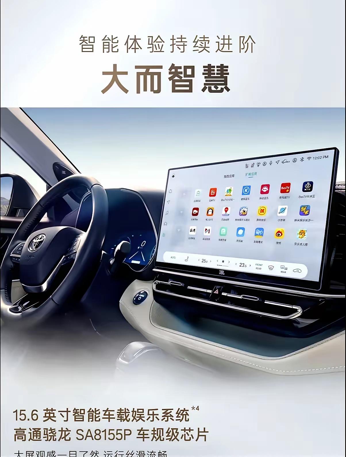 汉兰达让人有点不习惯，也开始宣传大屏和车机芯片了！

看到了科技包里强调了一个：