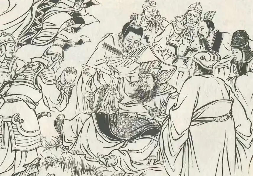 话说王莽正在阅兵，突然飞来一支箭，王莽吓得栽下马来，那箭正中冲天冠上。...