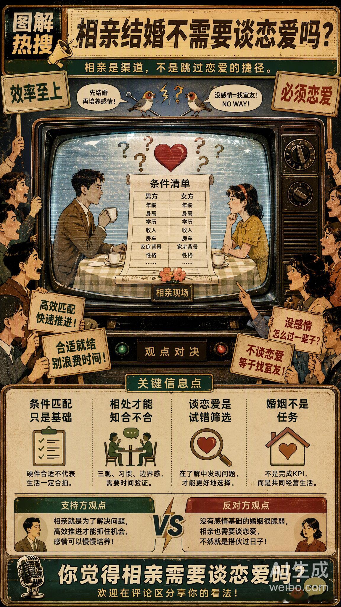 相亲结婚过程中不需要谈恋爱吗 有人认为相亲就是条件匹配，双方硬件对上了、不排斥，