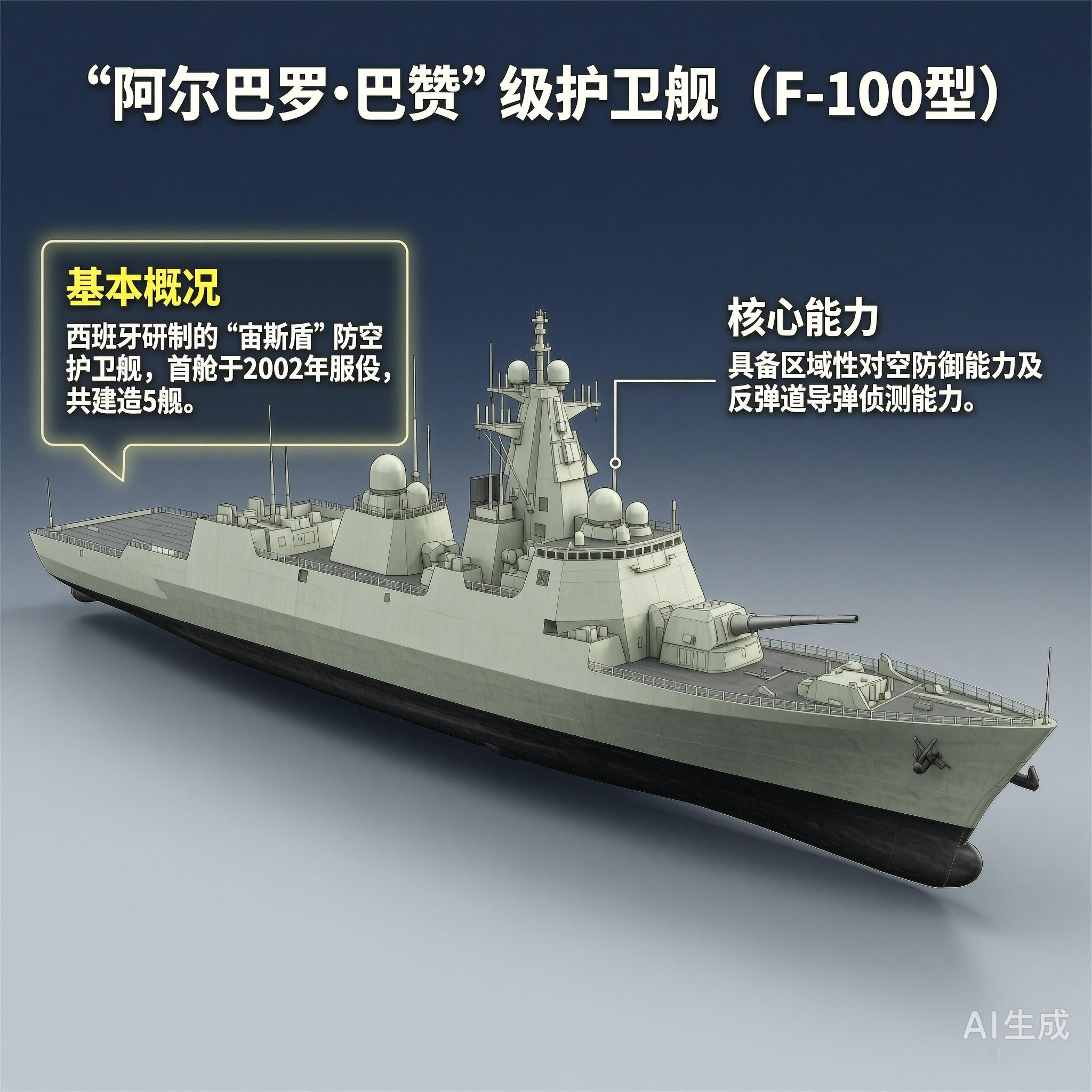 军事ai新视野 西班牙“阿尔瓦罗·巴赞”级护卫舰“阿尔瓦罗·巴赞”级护卫舰是西班