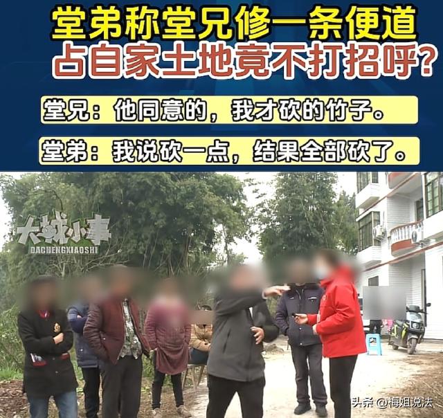 重庆，屈先生和堂哥本关系不错，堂哥家修房要砍屈先生家一点竹子修路拉材料，屈先生同