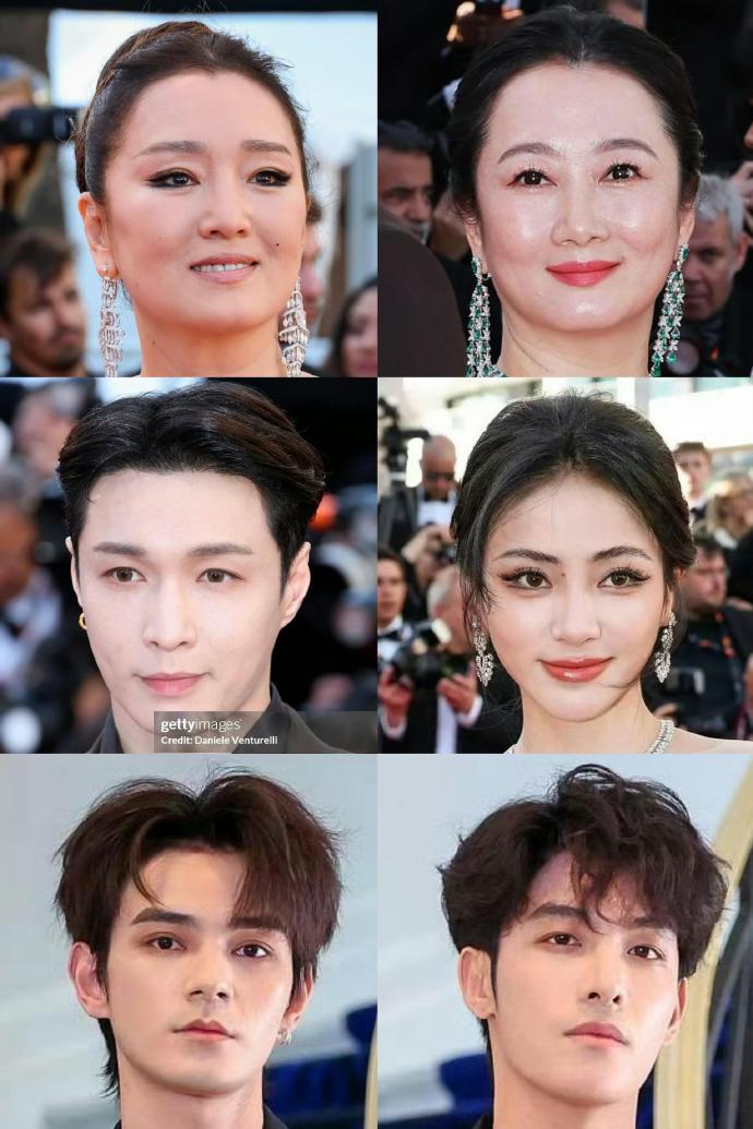戛纳电影节开幕G社怼脸生图：巩俐、赵涛、张艺兴、谢可寅、何昶希、何衍朝戛纳红毯
