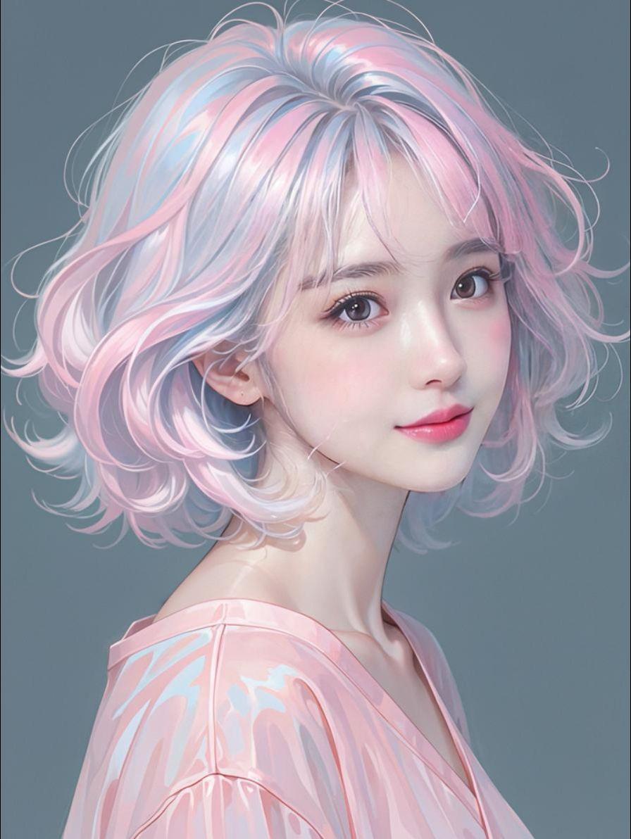 AI粉纱慵懒回眸 原来ai写真可以这么美 人生总得有一套ai写真吧 谁...