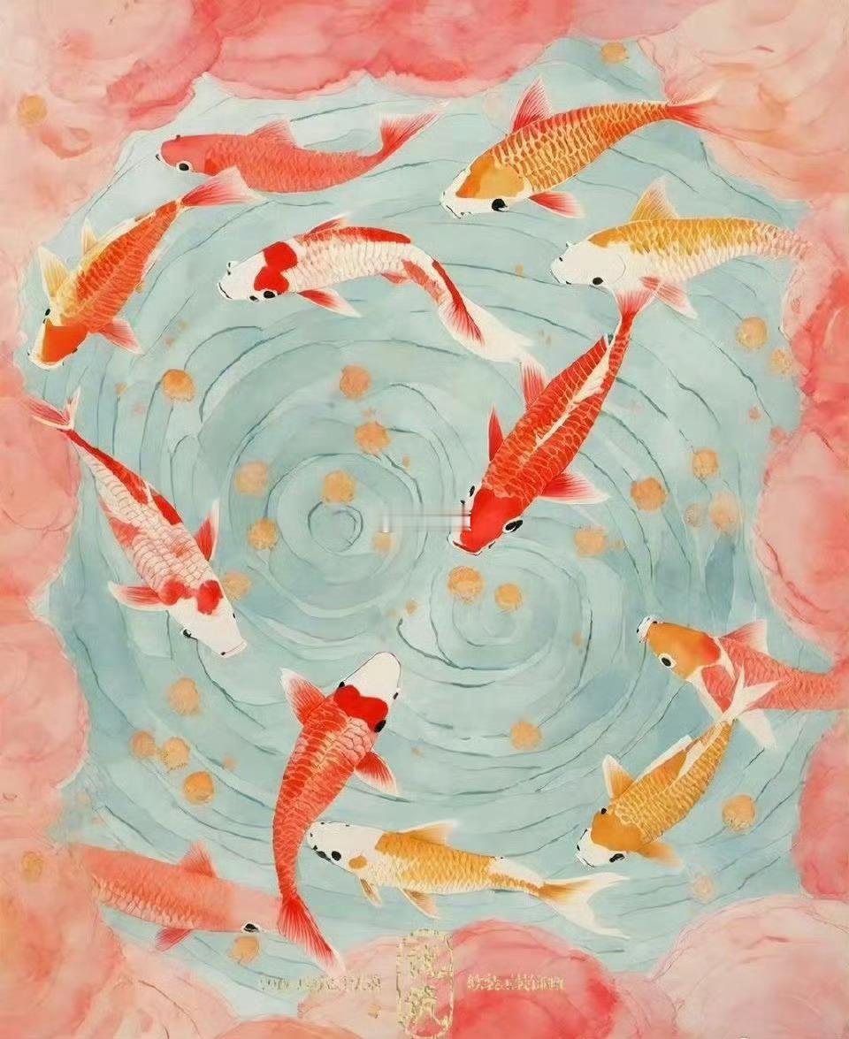 锦鲤转运，所有霉运都会退除，今年顺顺利利 