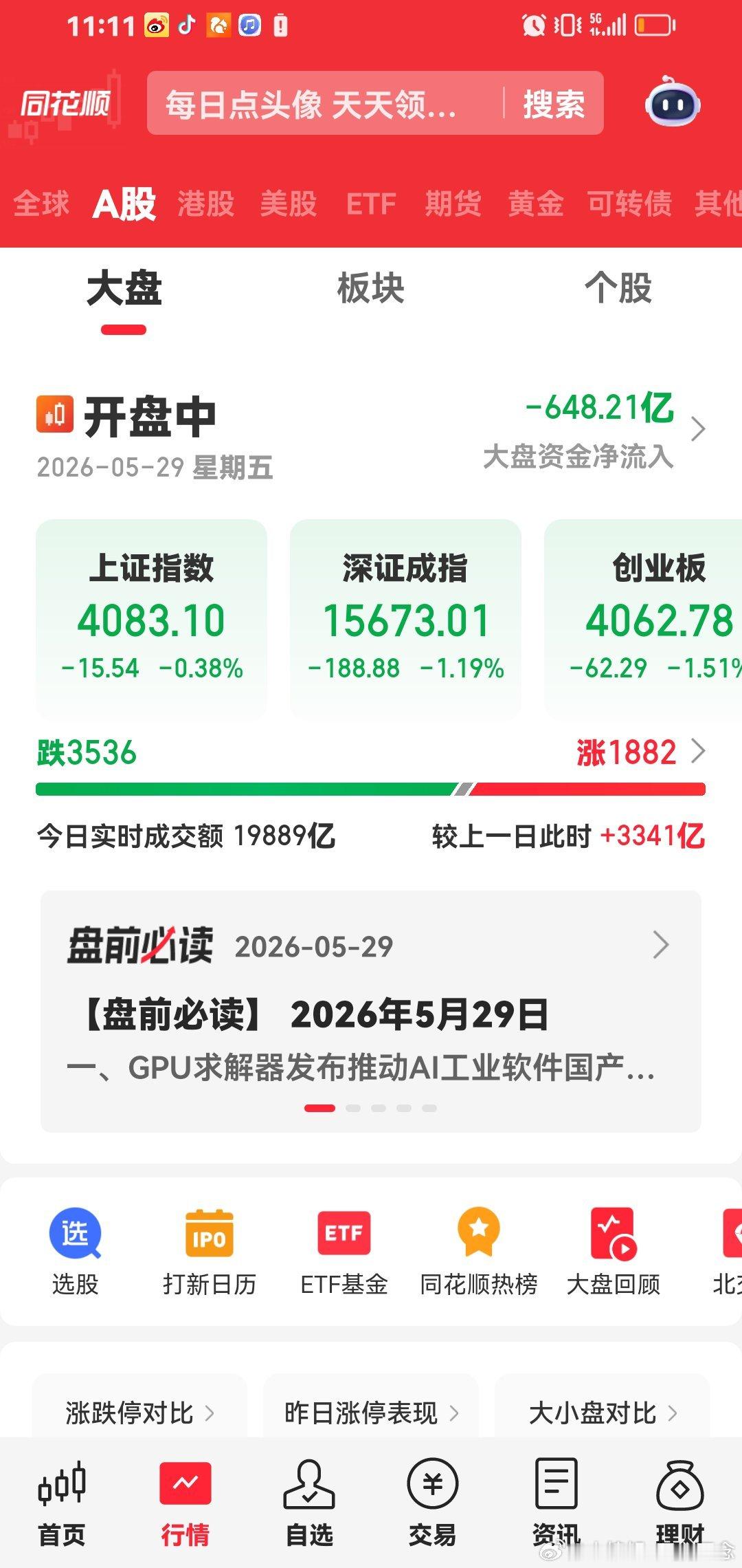 现在大盘下跌3800多家，基本每天都下跌。赚钱只有极少数50个股票，都直接告诉你