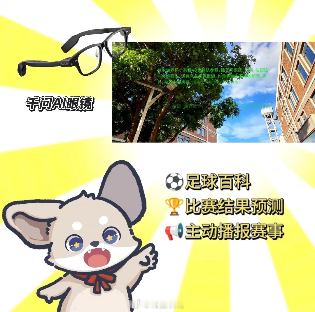 戴军终于找到看球最佳搭子追球路上的好搭档，千问AI眼镜多项实用功能重塑我们的观赛