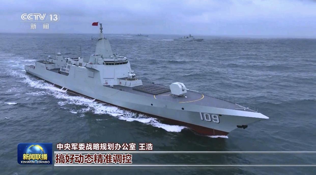 新的055万吨大驱，
109东莞舰、110安庆舰，
官宣亮相，守护万里海疆！