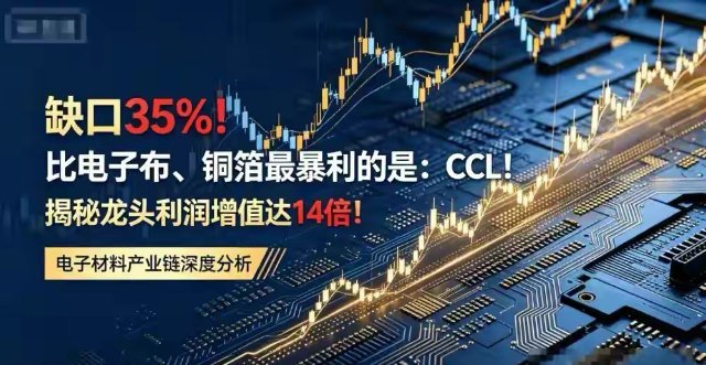 电子布铜箔只是开胃菜，CCL才是PCB产业链上暴利大BOSS，利润14倍供给缺口