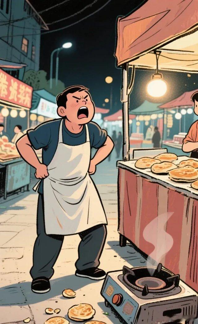 江西一男子迷上夜市香酥饼为了在家复刻味道，直接把摊主的烙饼锅偷回家摊主心疼坏了：