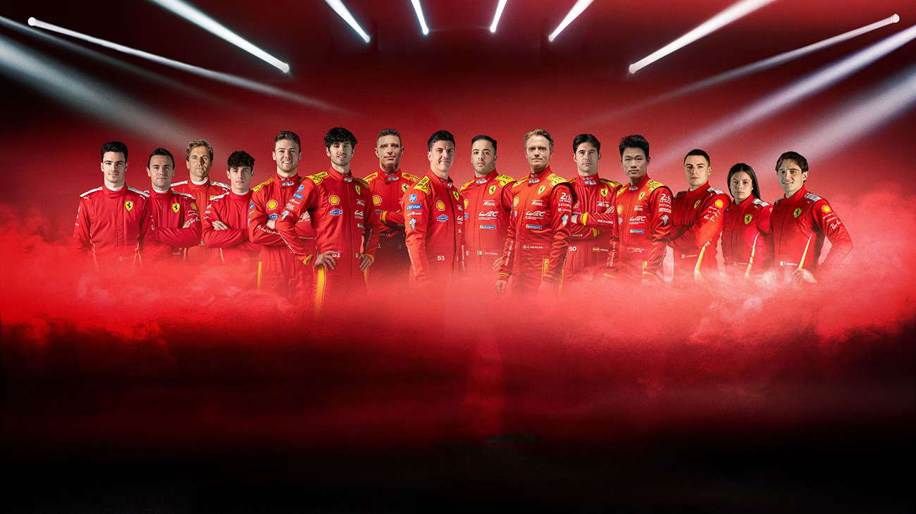 法拉利公布2026赛季官方厂队车手阵容，包括15位车手，驾驶499P和296 G