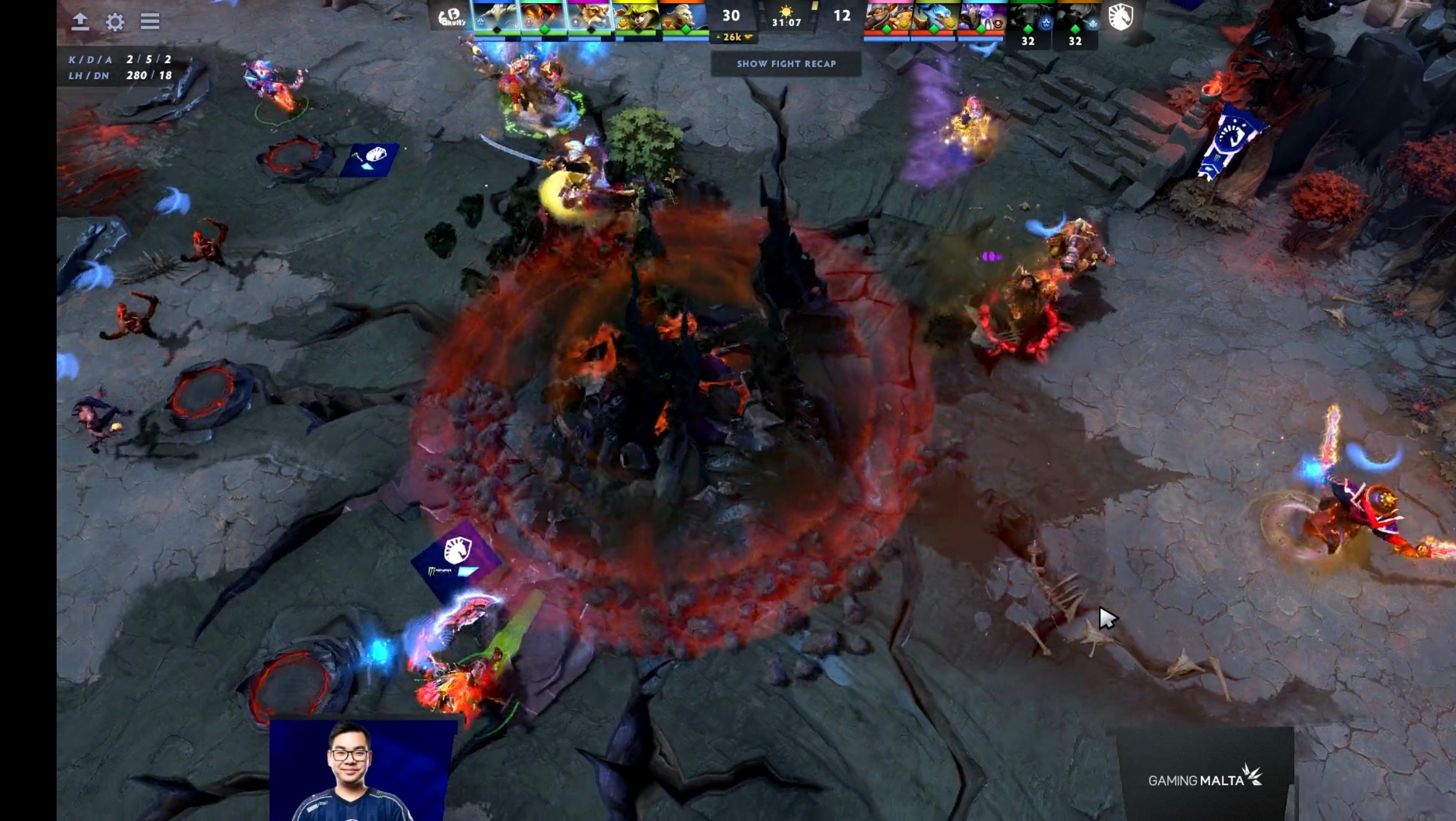 DOTA2 BLAST SLAM第八季小组赛D组瑞士轮第一轮YB对阵液体战队BO