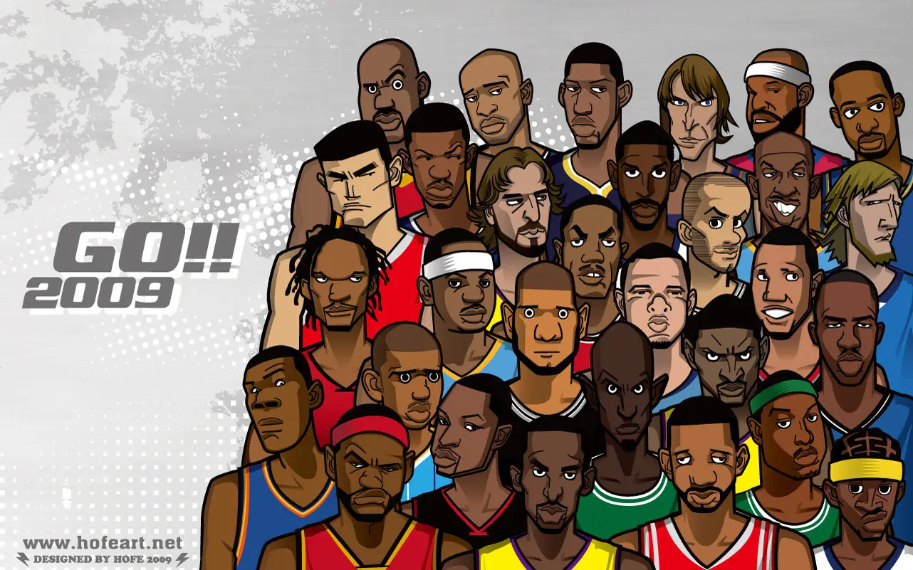 09年的NBA球星漫画形象，都能认出来吗？ 