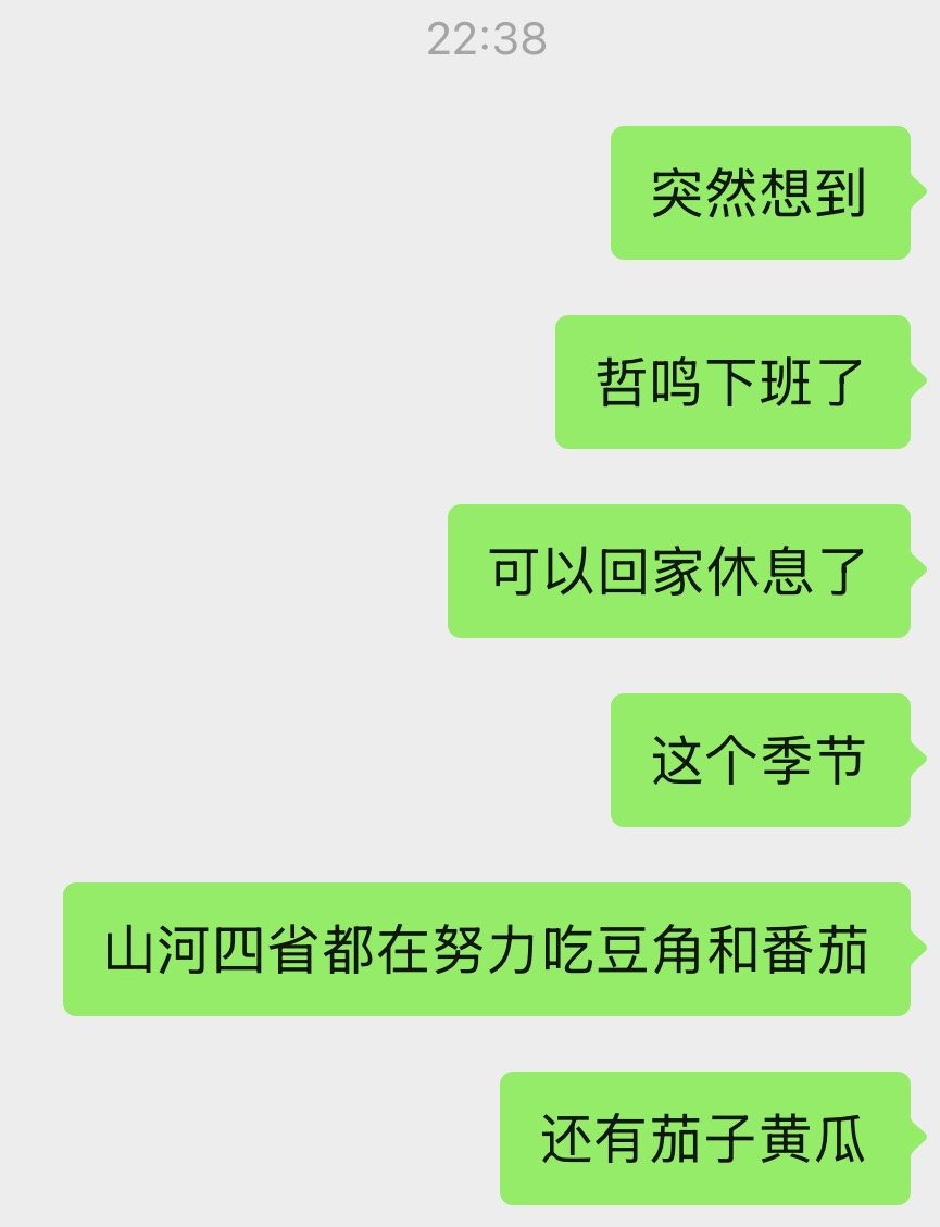 感觉哲鸣完全就是个不挑食的好孩子毕竟在我眼里一个人要是连豆角都爱吃那大概茄子番茄