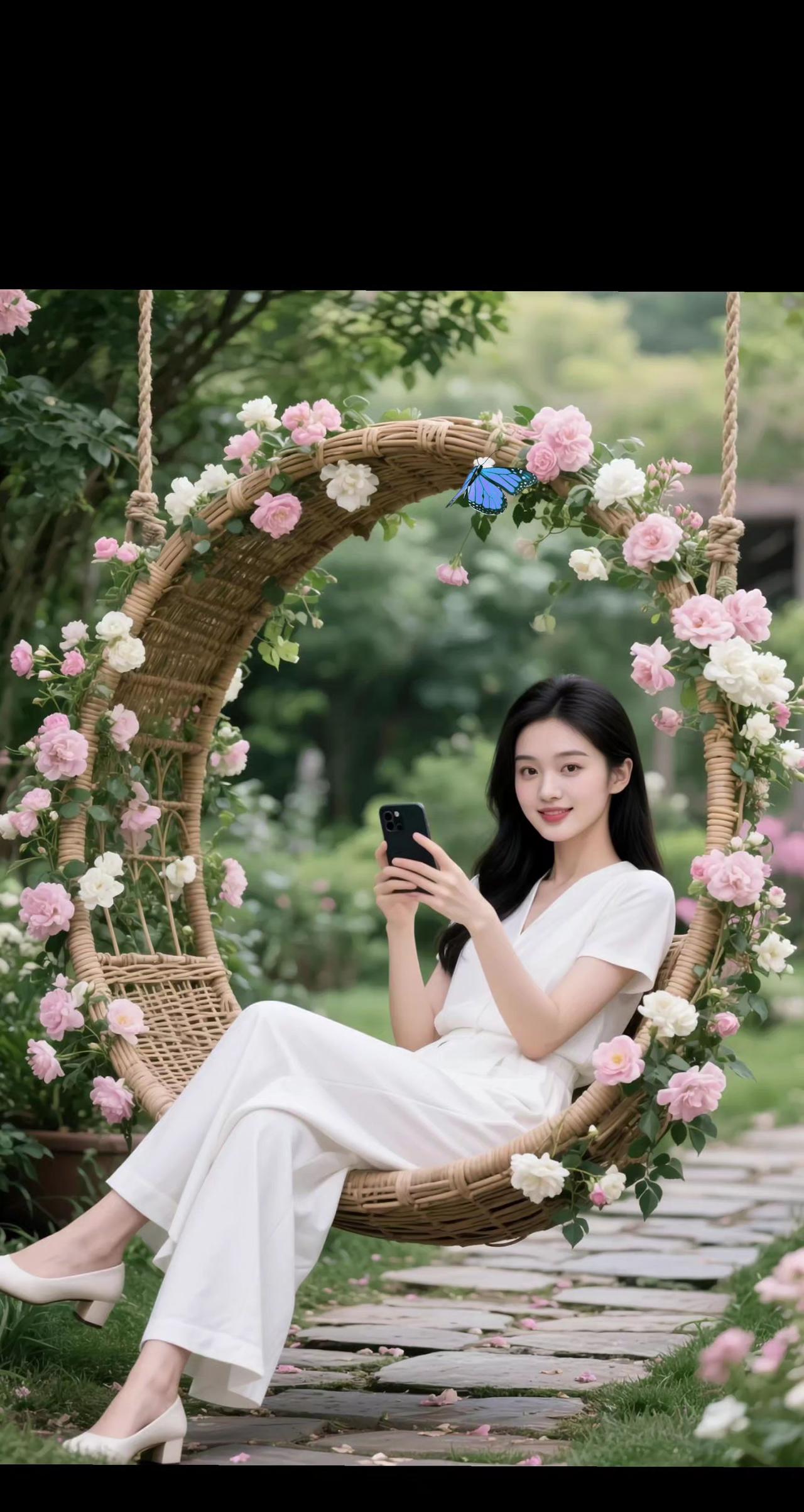 AI花环秋千写真 随变ai随便玩