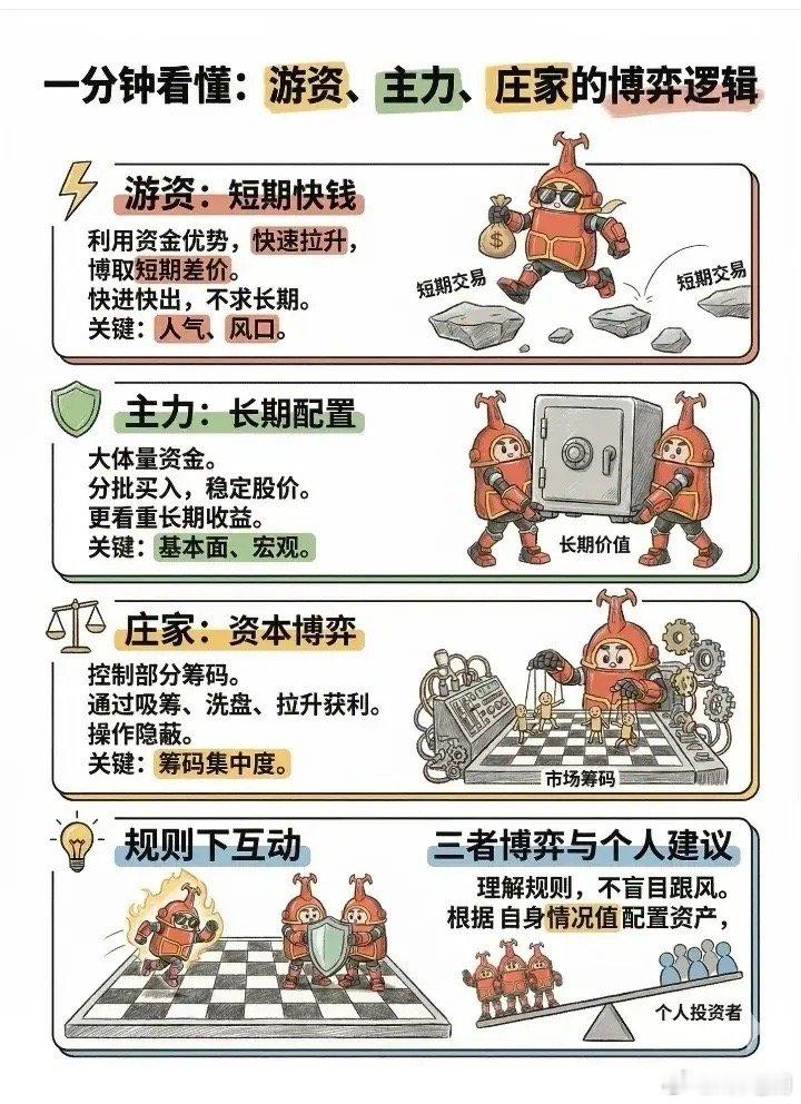 一分钟看懂：游资、主力、庄家的博弈逻辑 