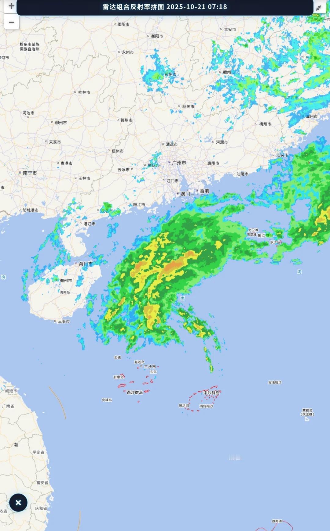 台风风神核心区进入我国监测范围
天气 台风