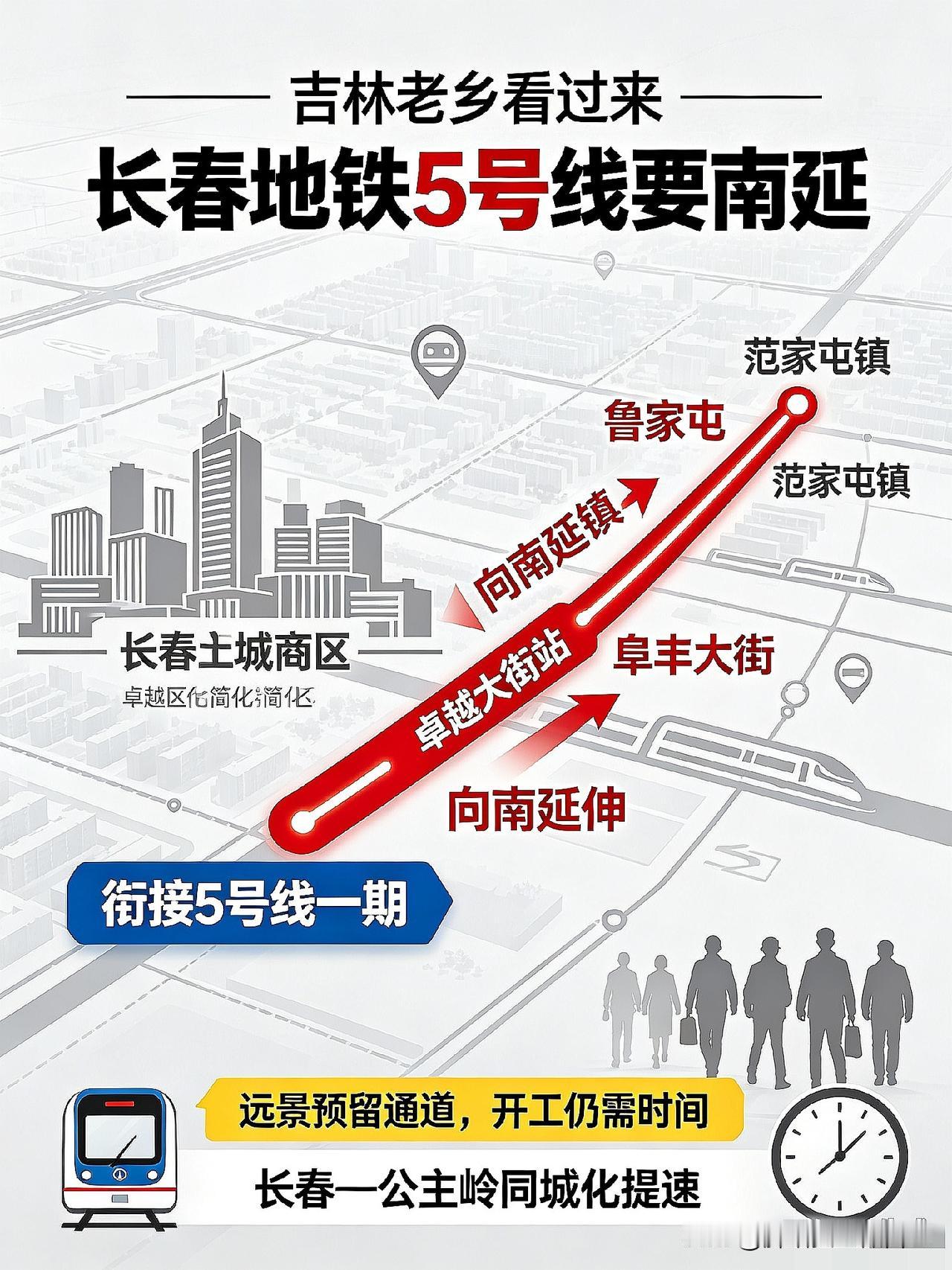 吉林老乡看过来！长春地铁5号线要南延，直接通到范家屯🚇
 

家人们！长春地铁