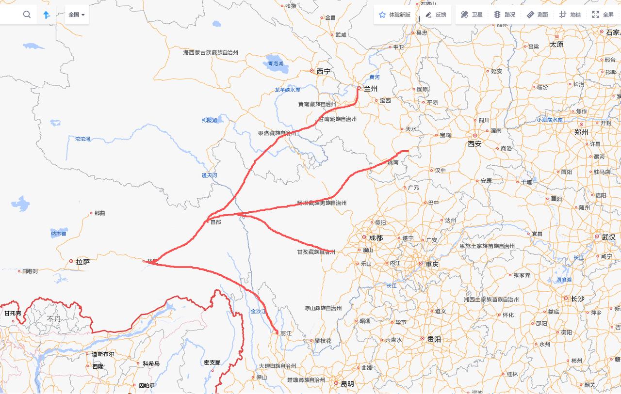 拉萨高速直通昆明，大概还需要多少年？
拉萨高速直通成都，大概还需要多少年？
拉萨