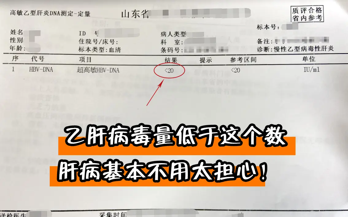 乙肝病毒量低于这个数，肝病基本不用太担心！  今天上午门诊真让人心疼！...