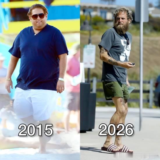 好莱坞知名胖子乔纳·希尔相貌巨变美国知名男演员乔纳·希尔（Jonah Hill）
