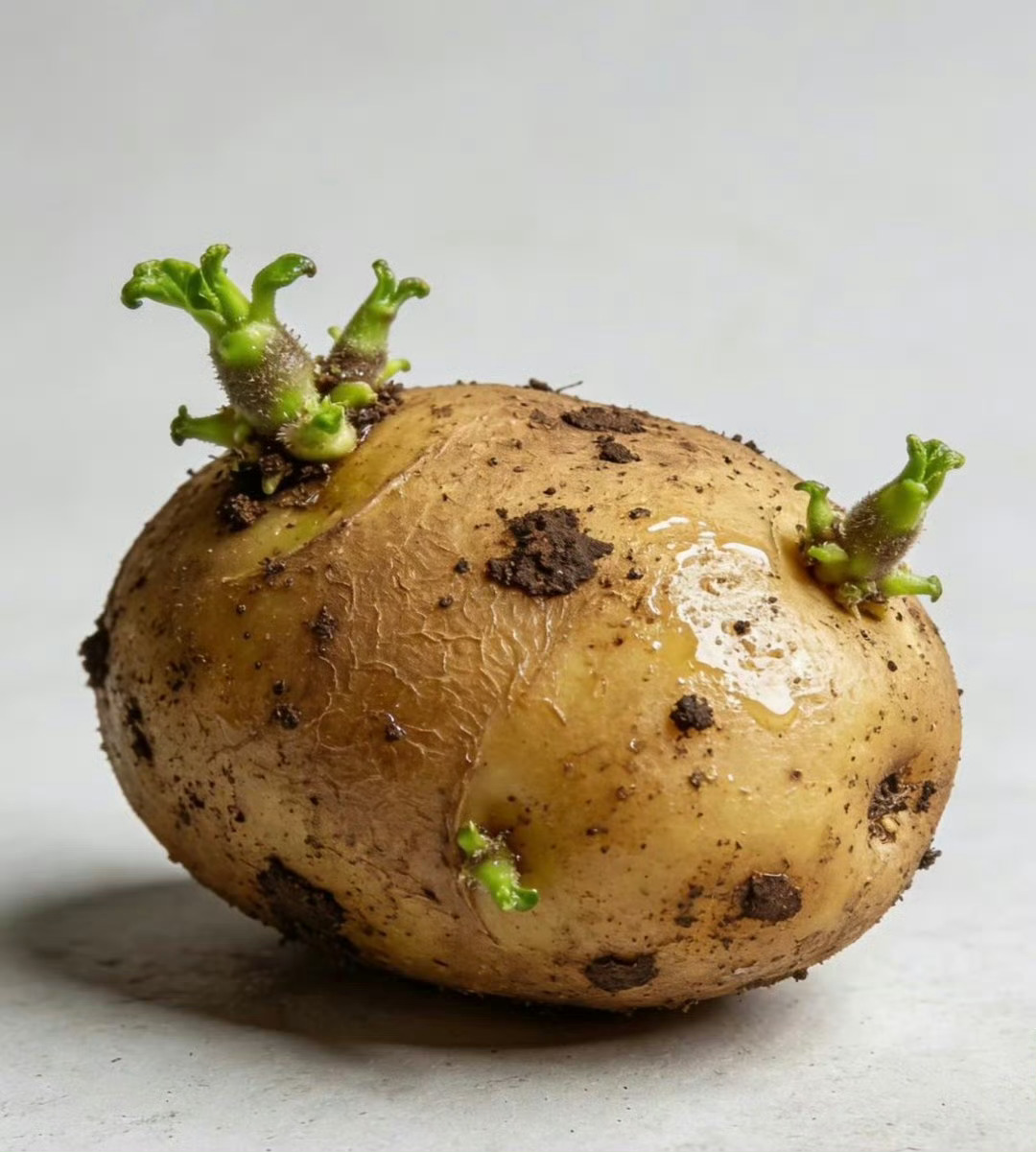 生土豆和烤土豆打起来了老土豆不能吃哈，不管生的熟的，都不可以用老土豆 