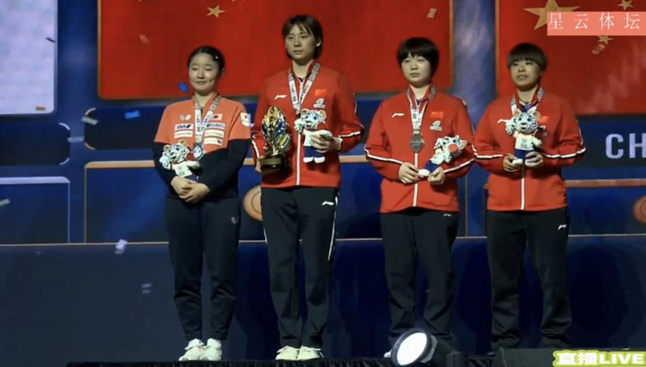 瞧瞧，新科冠军兼大美女陈熠：这海拔，这高度，这水平。
再看看张本美和，一直以为她