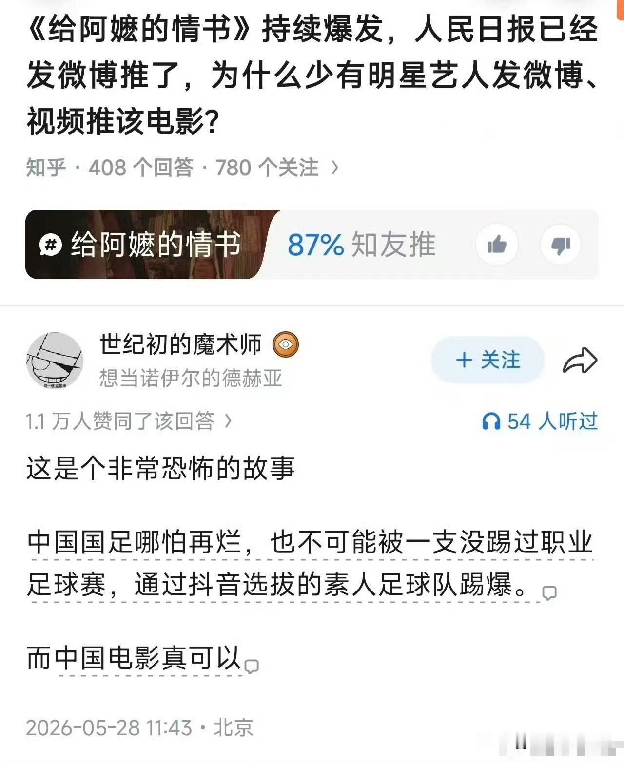 有没感觉，很少明星或导演主动推荐《给阿嬤的情书》？

目前比较代表性的导演就是韩