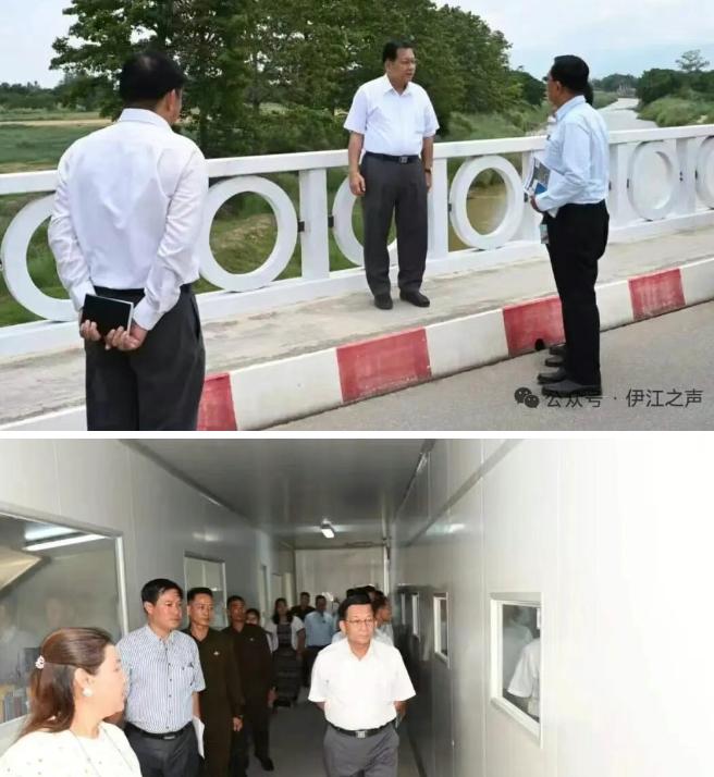 敏大将亲自去往田地视察农业生产！

敏大将现在主抓缅甸经济发展，再也不穿军装了，