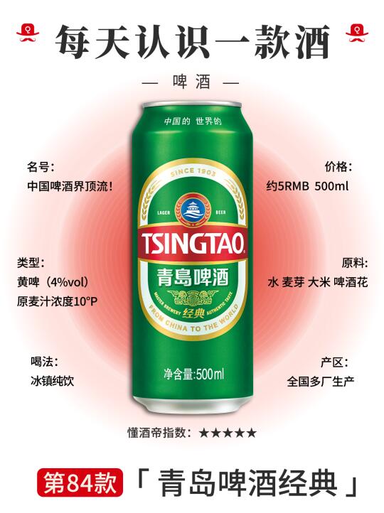 每天认识一款酒〡青岛啤酒🍺中国啤酒一哥