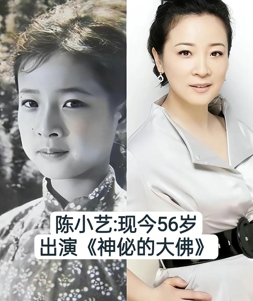 陈小艺原来是童星啊，小时候和长大后变化真的不大。小时候一看就是一个聪明伶俐的孩子