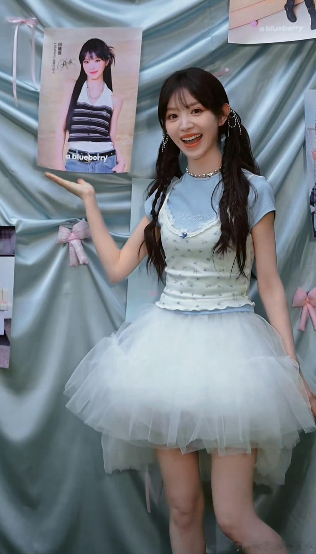 田曦薇春日少女感田曦薇蓬蓬裙田曦薇蓬蓬裙，春日少女感。蛙趣爱了 