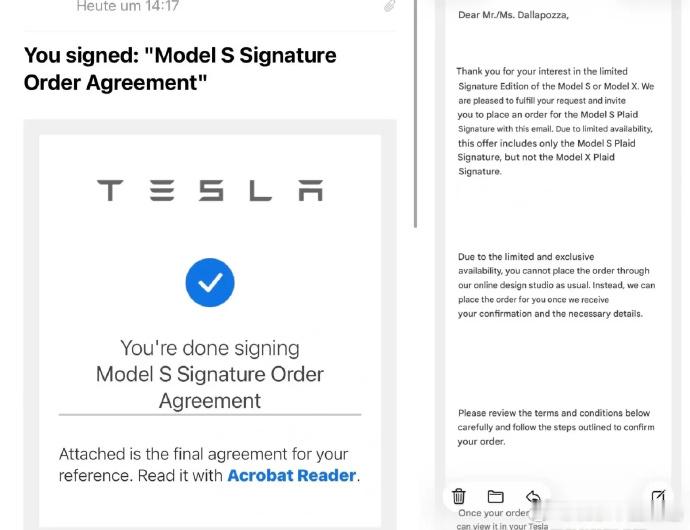 【特斯拉 Model S 签名典藏版登陆欧洲：限量 20 台，仅限受邀客户购买】