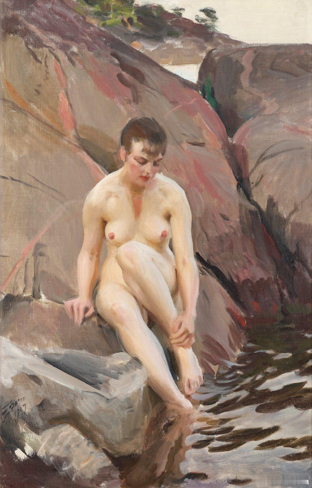 #西洋历史文化鱼缸[超话]# 瑞典著名画家安德斯·佐恩（Anders Zorn，